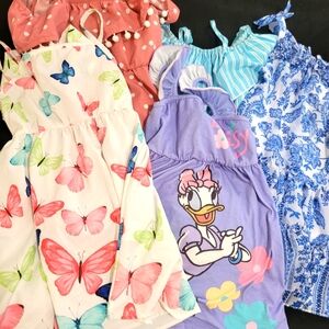 Toddler girl dress romper clothing bundle of 5